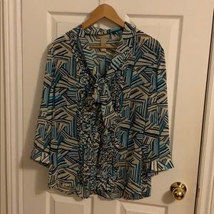 Banana Republic - Sheer Multi-Colour Blouse